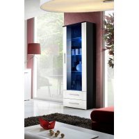 Vitrina NEO I 26 ZW N1 Genarom AM Negru / Alb Lucios